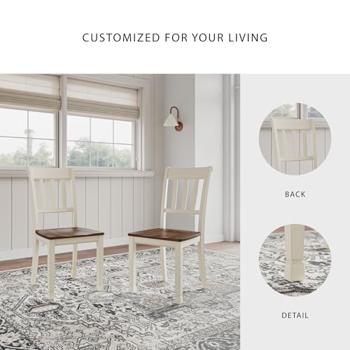 WhiteOwing Dining Chair, Brown/Cottage White