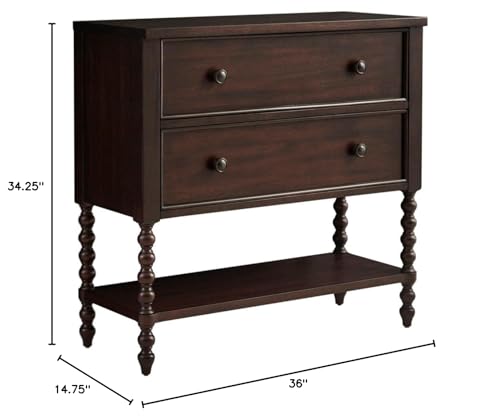 k Beckett Accent Storage Cabinet for Living Room Accent Chest with 2 Drawers & Open Shelf, Storage Chest with Drawers, Coastal Cabinet, 36" W, Natural