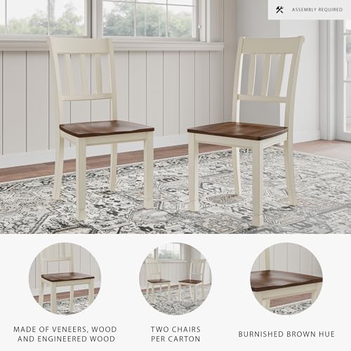 WhiteOwing Dining Chair, Brown/Cottage White