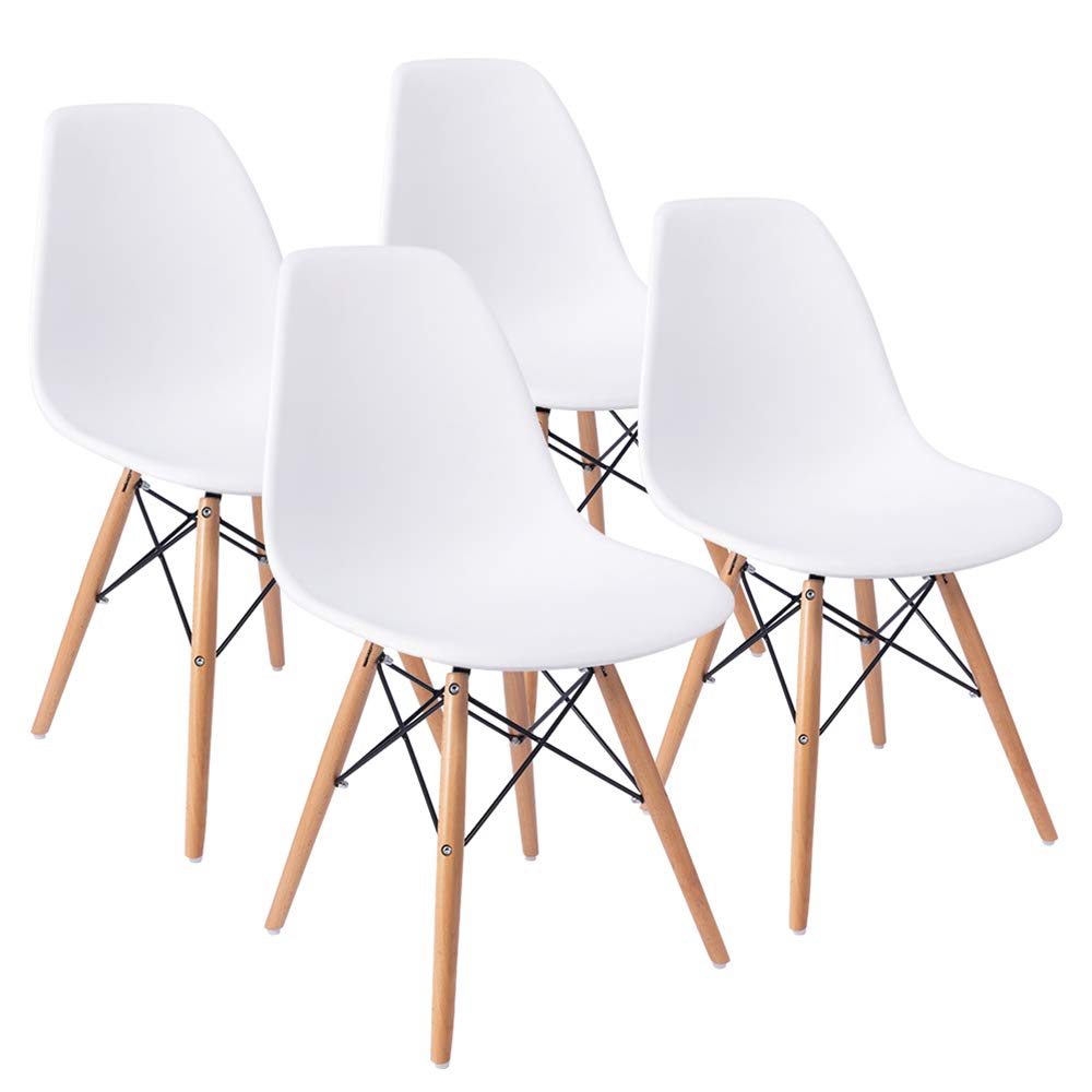 Pre Assembled Modern Style Dining Chair Mid Century Modern DSW Chair, Shell Lounge Plastic Chair for Kitchen, Dining, Bedroom, Living Room