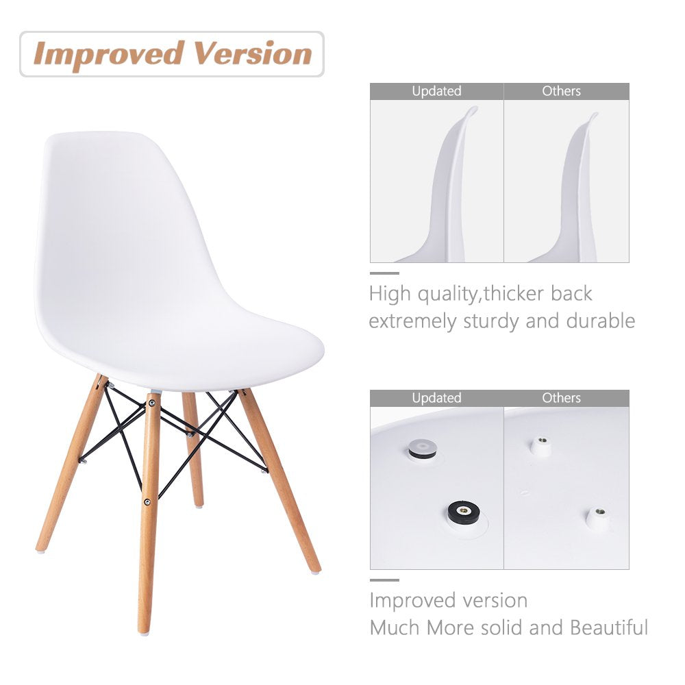Pre Assembled Modern Style Dining Chair Mid Century Modern DSW Chair, Shell Lounge Plastic Chair for Kitchen, Dining, Bedroom, Living Room