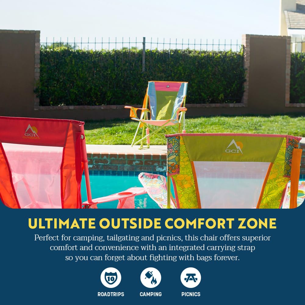 Portable Folding Rocking Chair with Durable Armrests & Drink Holder — Sweet Tea
