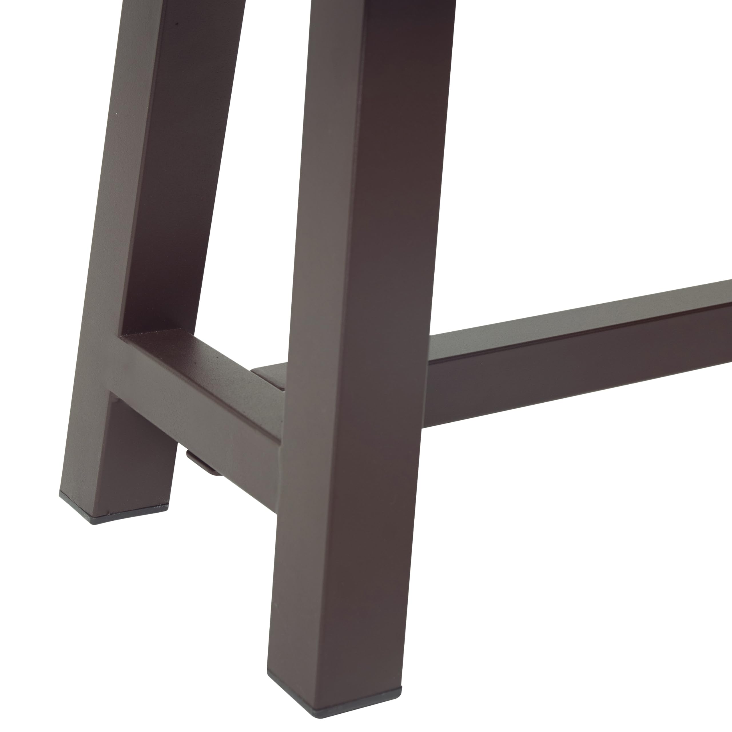 Carlisle Outdoor Acacia Wood and Rustic Metal Bench, Sandblast Finish / Rustic Metal 14. 75 x 63 x 17. 50 inches