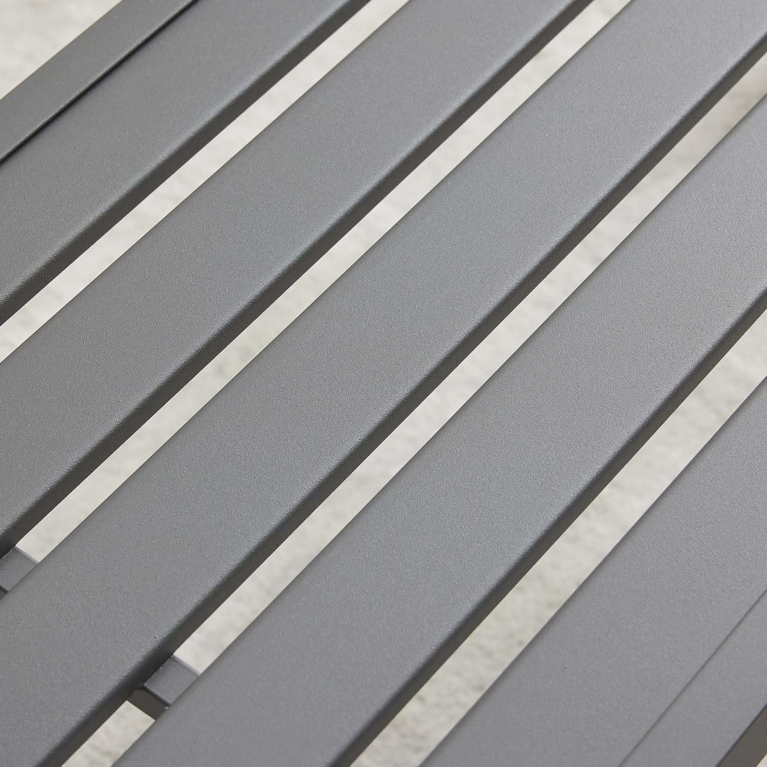 Metal Garden Bench for Outdoors, Set of 2, Grey Outdoor Benches Slats for Patio, Patio Backless Bench,Dining Bench for Porch, Lawn, Balcony, Backyard and Park