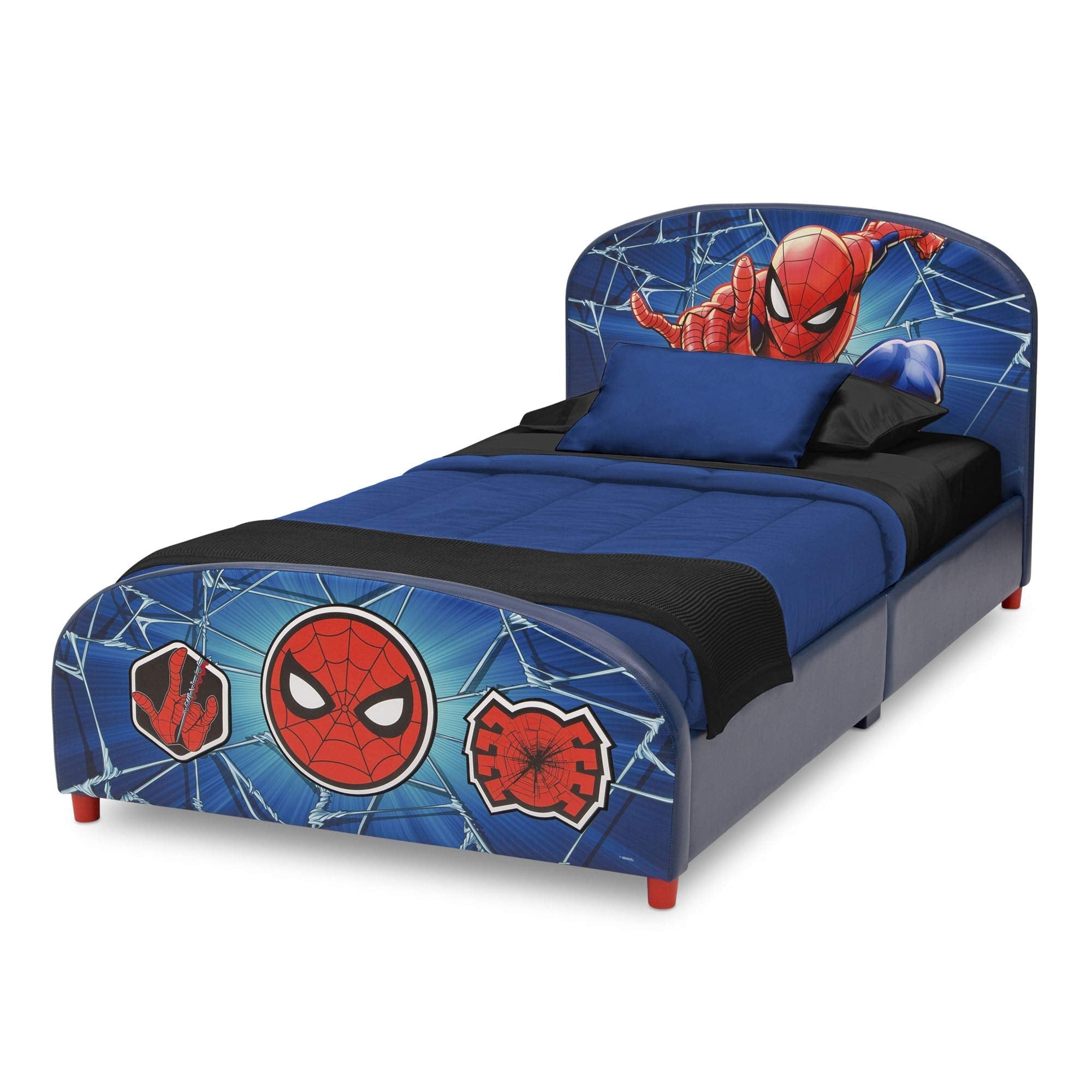 Upholstered Twin Bed, Marvel Spider Man