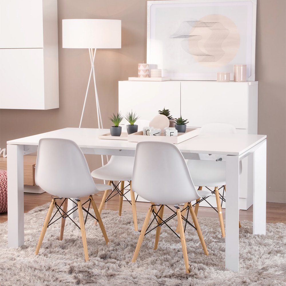Pre Assembled Modern Style Dining Chair Mid Century Modern DSW Chair, Shell Lounge Plastic Chair for Kitchen, Dining, Bedroom, Living Room