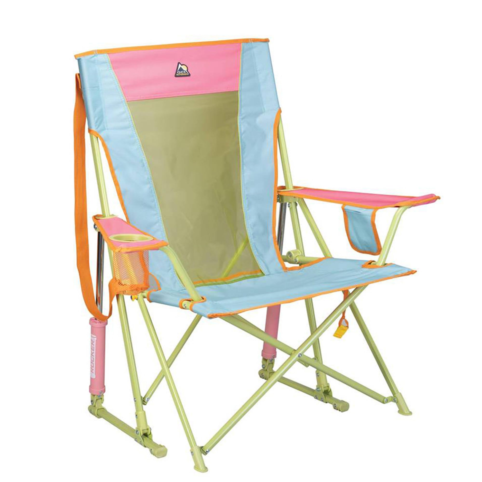 Portable Folding Rocking Chair with Durable Armrests & Drink Holder — Sweet Tea