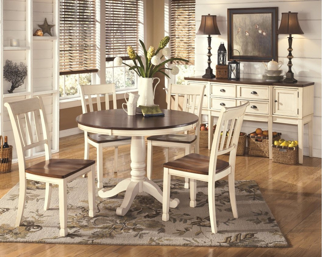 WhiteOwing Dining Chair, Brown/Cottage White
