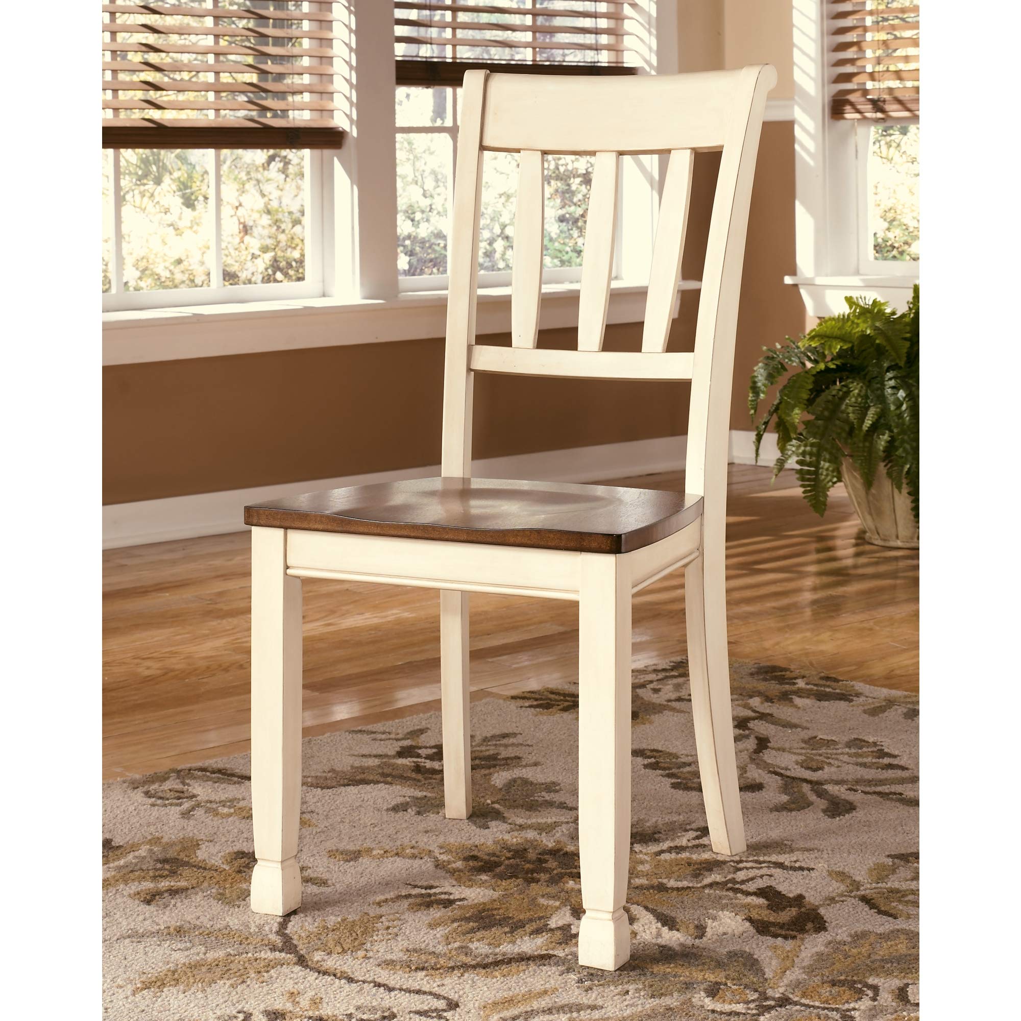 WhiteOwing Dining Chair, Brown/Cottage White