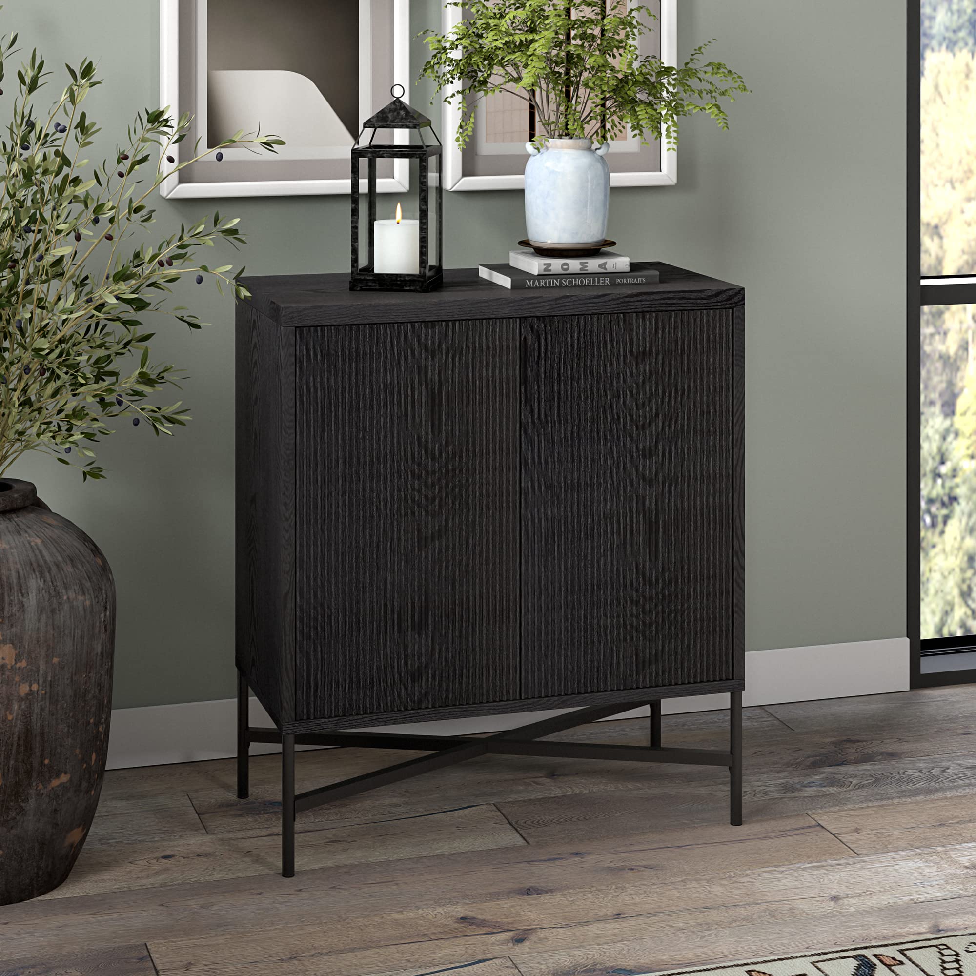 Brighton Accent Cabinet, 28" Wide(15" D x 28" W x 32" H), Black