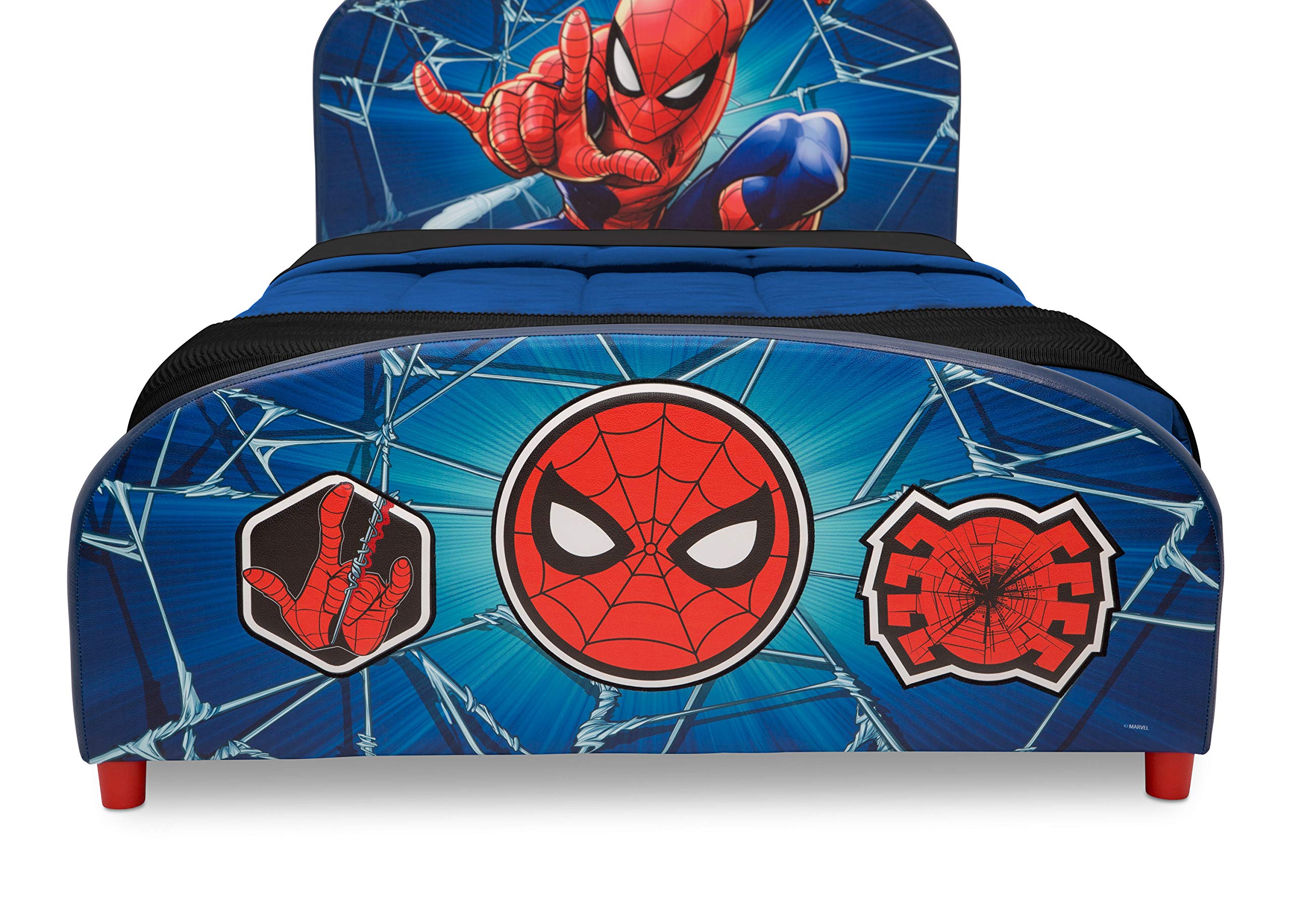 Upholstered Twin Bed, Marvel Spider Man