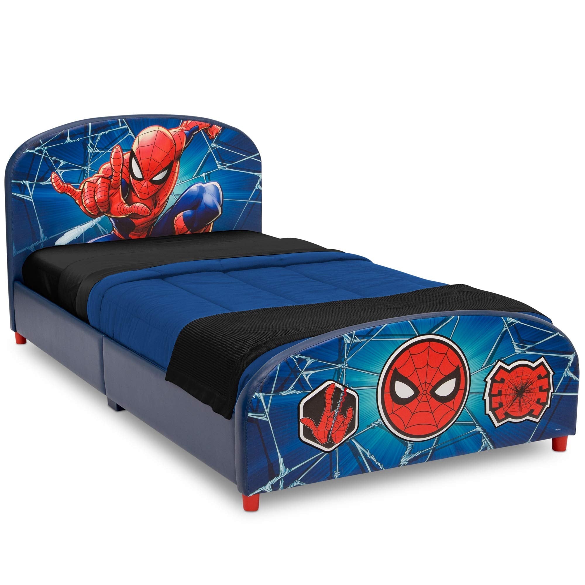 Upholstered Twin Bed, Marvel Spider Man