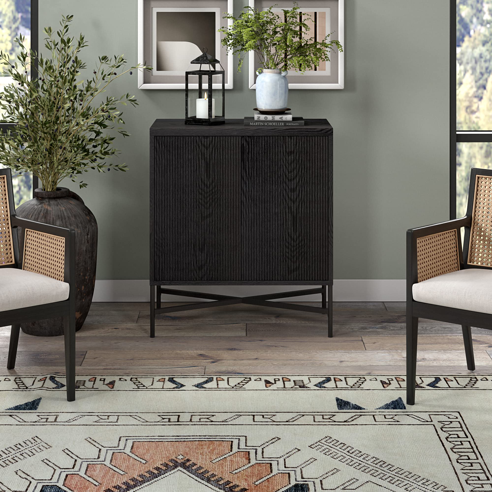 Brighton Accent Cabinet, 28" Wide(15" D x 28" W x 32" H), Black