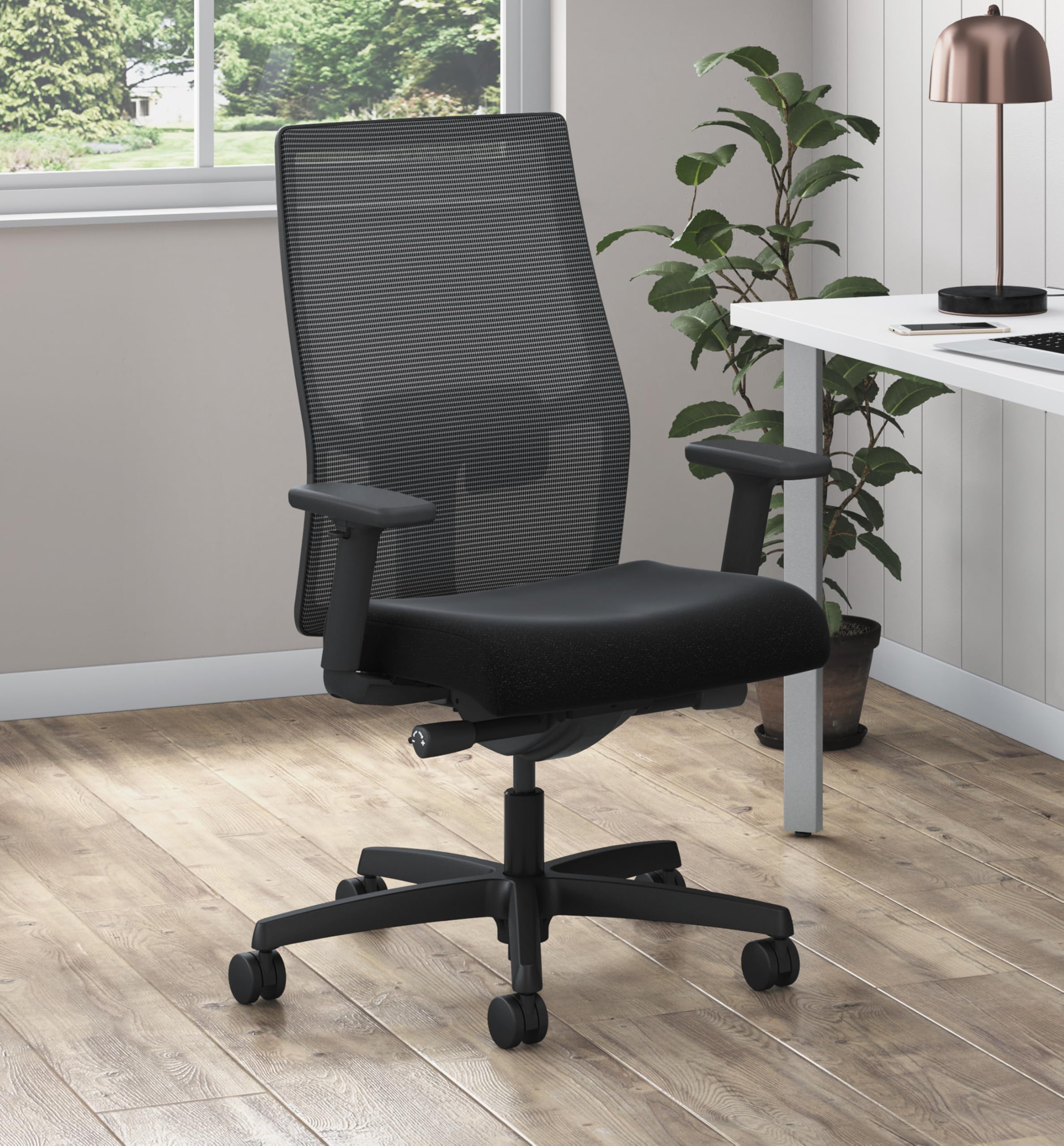 Ignition 2.0 Ergonomic Office Chair, Adjustable Tilt, Swivel Wheels, Comfy for Long Hours, Home Office Desk Chairs, Black